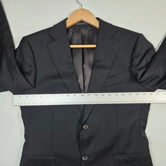 Suitsupply Blazer Mens 38S Black Lazio Slim Fit Vitale Barberis Canonico Wool